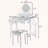Compact Vanity Table with Swivel Mirror and 5 Drawers