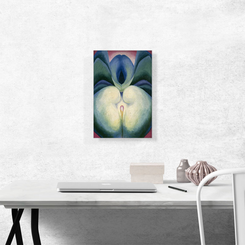 «Series I White & Blue Flower Shapes 1919» par Georgia O-Keeffe, reproduction d'art sur toile tendue
