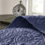 Couvre-lit grand bleu marine - rembourrage réversible 100% coton à 90% pour un style polyvalent La literie lavable à la machine Le rembourrage prélavé améliore l'apparence de la chambre à coucher