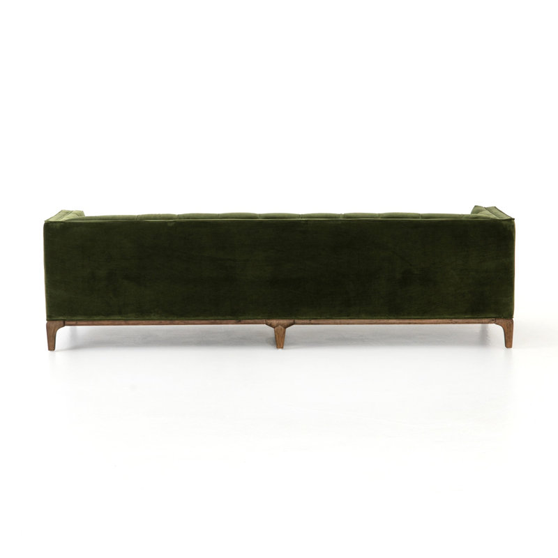 Dylan Sofa, Sapphire Olive Velvet, Aspen Gray