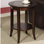 Round Solid Wood Side Table inChocolate Oak