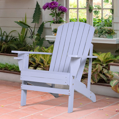 Chaise Adirondack, chaise de patio et de foyer en faux bois, PEHD résistant aux intempéries pour terrasse, jardin extérieur, porche, cour arrière