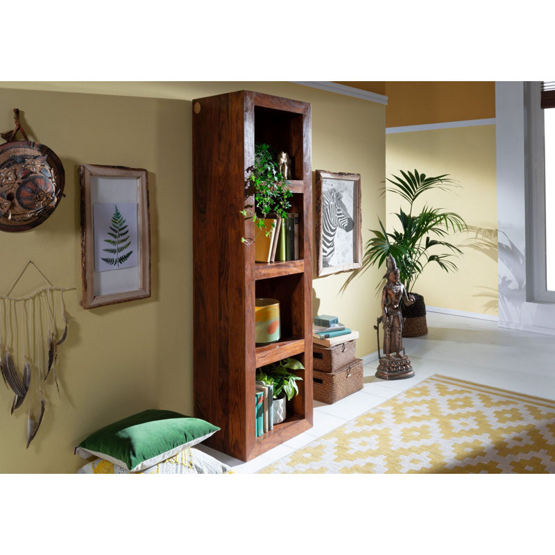 Oxford 174cm H x 48cm W Solid Wood Standard Bookcase, Nougat
