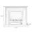 Beige Solid Wood Electric Fireplace