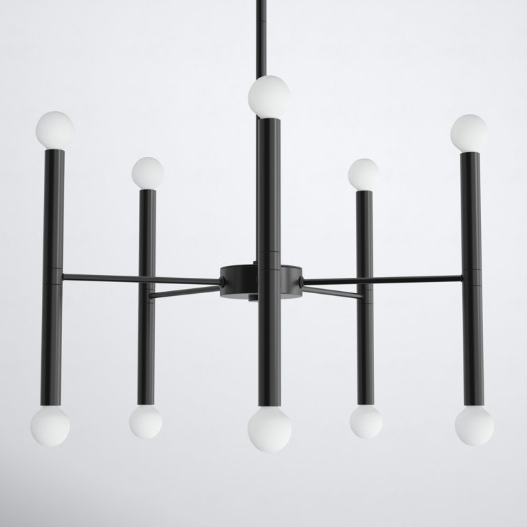 Jamir 10 - Light Dimmable Sputnik Modern Linear Chandelier