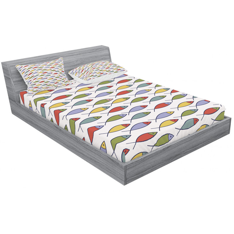 Microfiber Sheet Set, Queen Sheet Set with Fitted Sheet