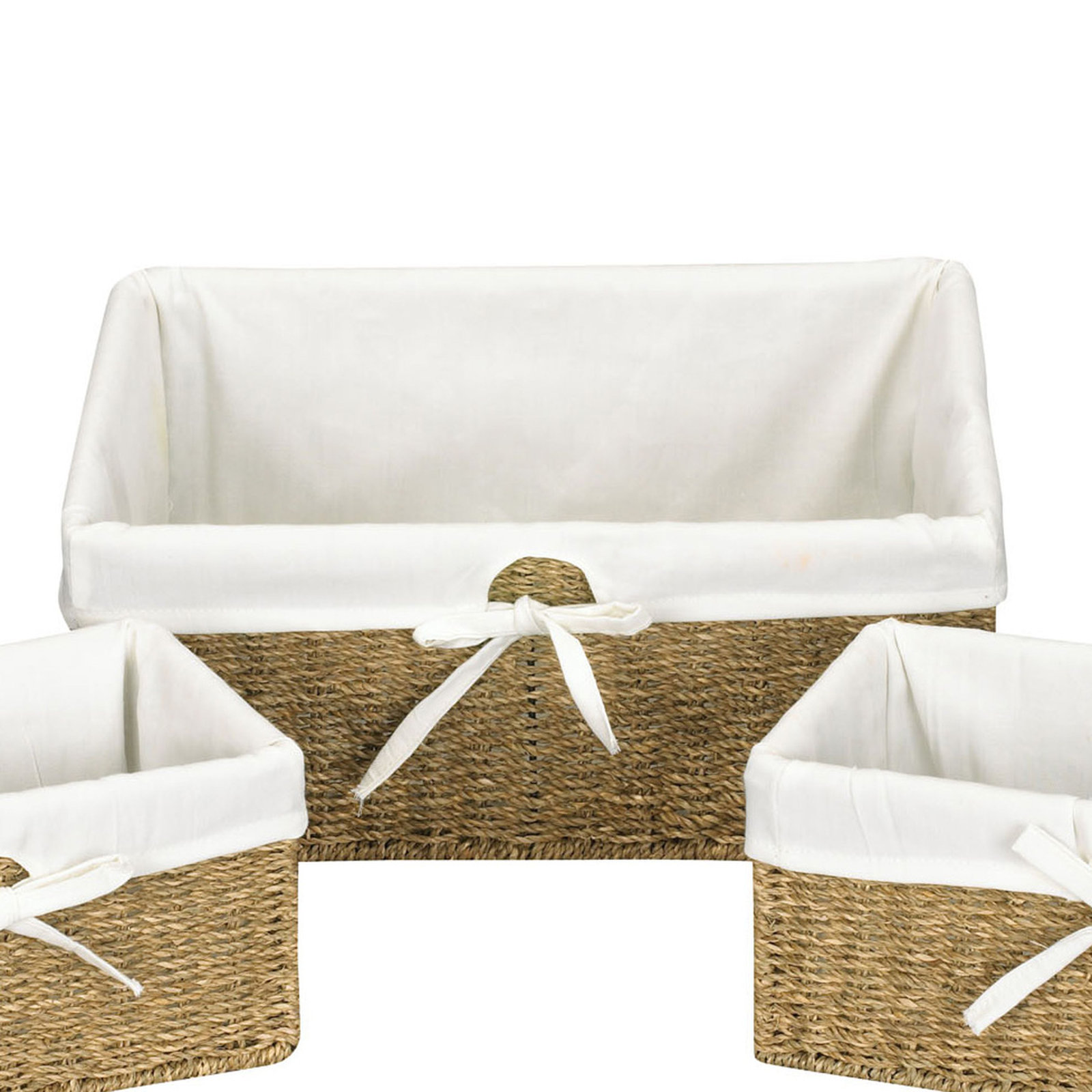 Cimah Handwoven Seagrass Storage Bin, Brown