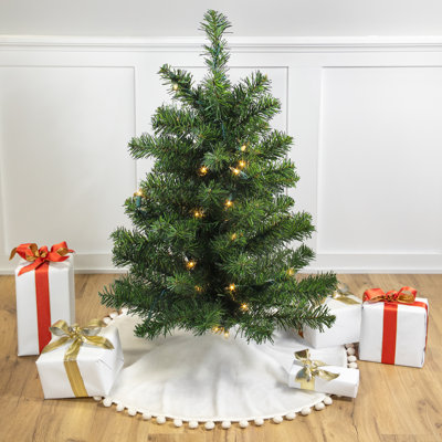 Arbre de Noël artificiel pin 3 pi avec lumières claires