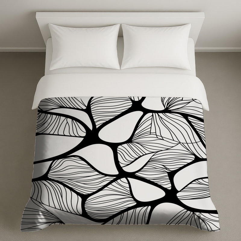Housse de couette abstraite Modern Bedding Art, Lit simple