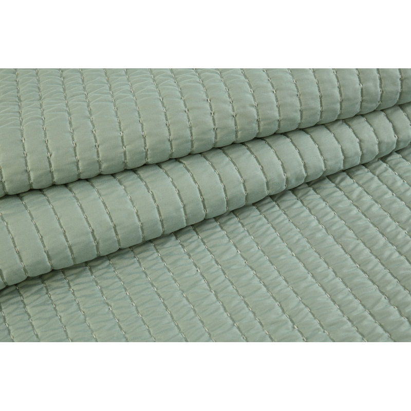 Bedsure Bedspread Coverlet Lightweight Soft Quilt Bedding Set, Corduroy Pattern Quilt Set, Iceberg Green