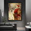 Père Noël rétro noir encadré avec art mural de style rétro-2006000323