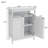 Bathroom Standing Storage With Double Shutter Doors Cabinet-White
