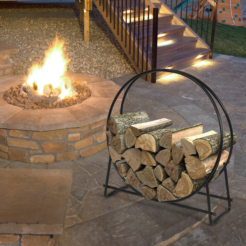 95cm W Metal Log Rack