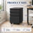 Bizoe 14.57" W 3 Drawer Mobile File Cabinet with Lock for Home and Office - Fully Assembled Except Wheels，Black-508283945