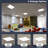 Slim Surface Mount Panel Light 5CCT 2700K-5000K Dimmable LED Panel Light 5500 Lumens Edge Lit Damp Rated ETL