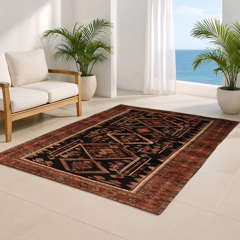 Tapis turc intérieur et extérieur brun, Rectangulaire 2 pi x 3 pi