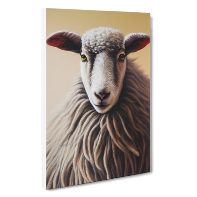 A Happy Sheep - Wrapped Canvas Print