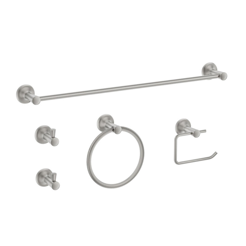 Sereno Polished Chorme 5 pieces Decorative Bathroom Hardware sets, Polished Chorme