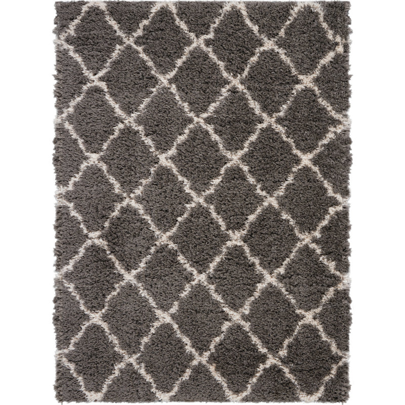 Tapis noir marocain moderne Vincenza, Rectangle 9 pi x 12 pi