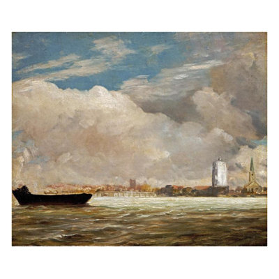 " On The Thames Near Battersea Bridge " by John Constable