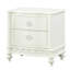 Table de chevet 2 tiroirs Ivoire