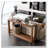 60" Rectangular Solid Wood Veneer Console Table, Wide Sofa Table, Behind Couch Table with Ample Storage for Entryway & Living Room-1705225976