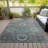 Machine Washable Indoor/Outdoor Xhevrie Green Rug-111820091