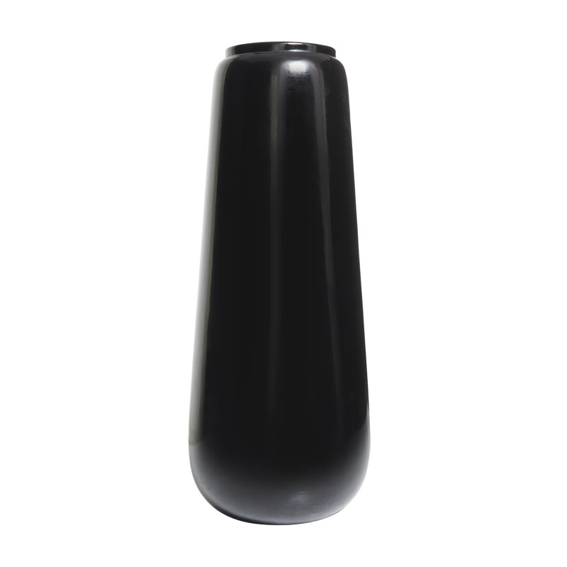 Vase de plancher en résine Mabe, H 19,9 po x l 19,45 po x P 19,45 po, Noir