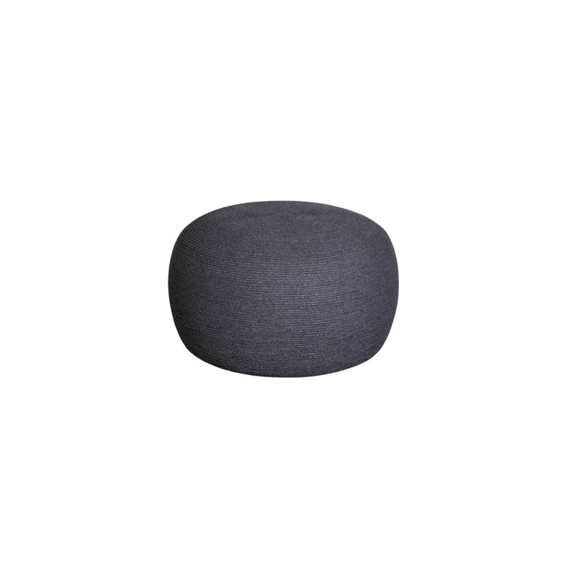 Circle Outdoor Ottoman, Dark Gray