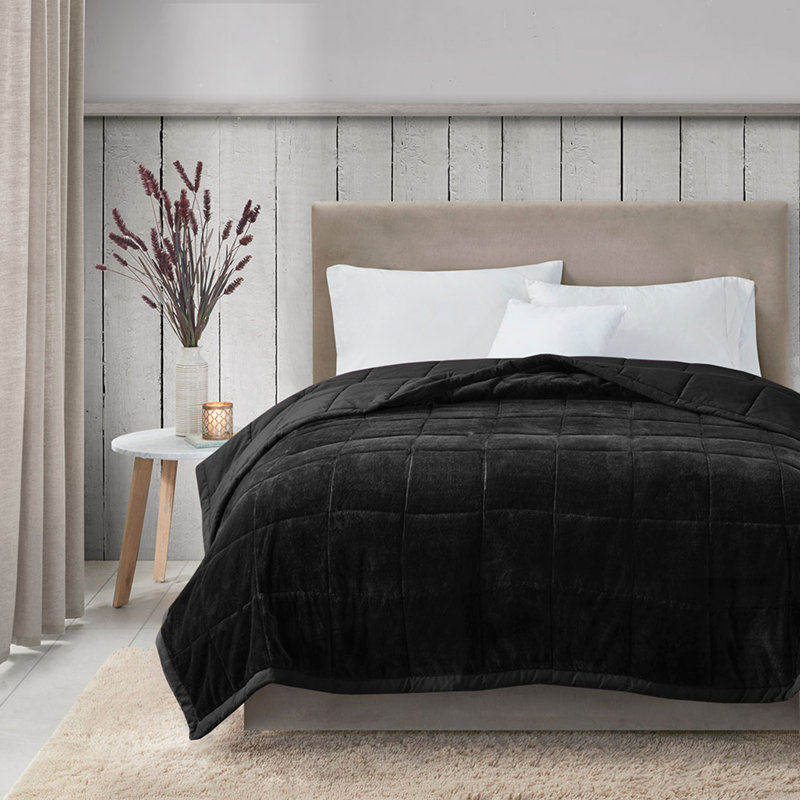 Couverture réversible en duvet HeiQ Smart, Lit simple, Noir