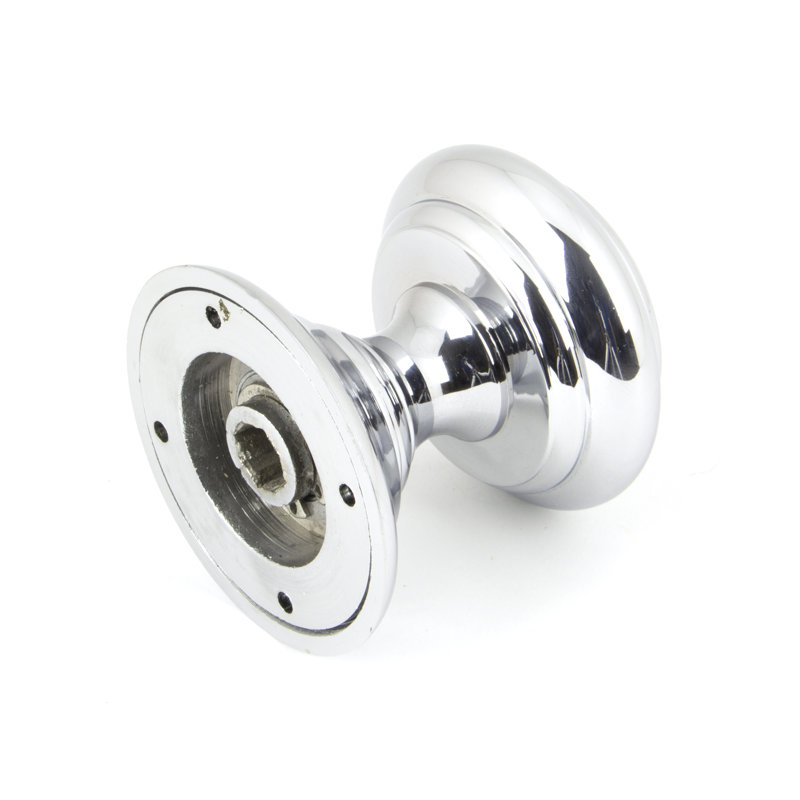 Elmore Passage Door Knob, Polished Chrome