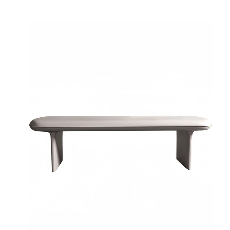 Banc rembourré en cuir Tamisha, H 16,14 po x l 70,86 po x P 18,11 po