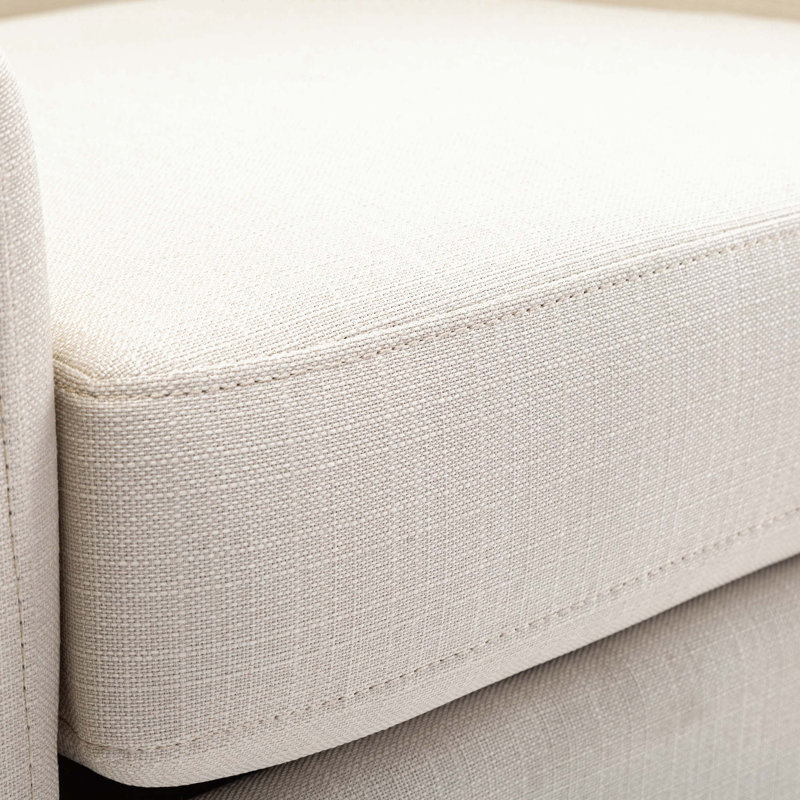 Fauteuil demi-tonneau pivotant, Polyester beige
