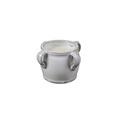 5.13in WH Ceramic Candle w Four Handles (8.5oz)-Sweet Citrus