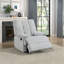 Chaise inclinable avec revêtement en velours, dossier carré capitonné, accoudoirs à plateau-coussin, structure en bois massif pour les salons modernes-1645626372