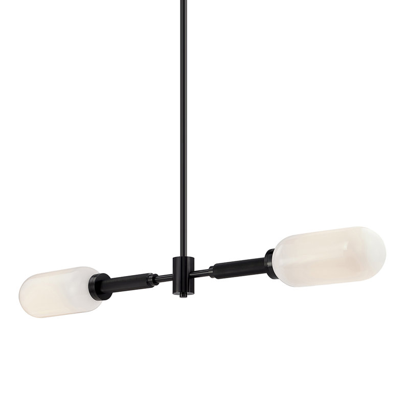 Luminaire linéaire 2 lumières Annex, Noir anodisé