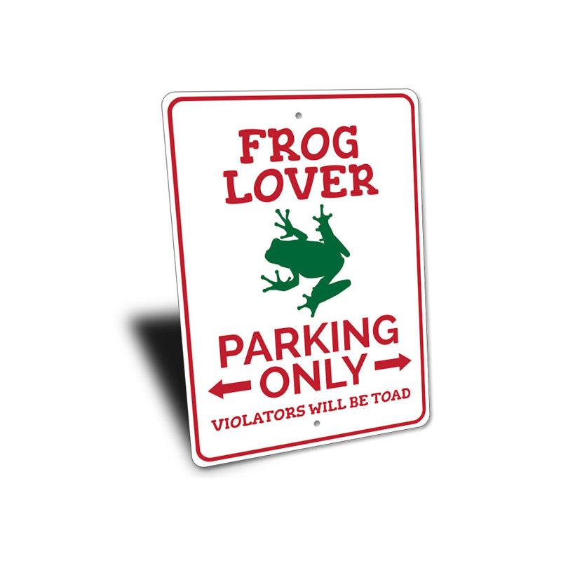 Enseigne de grenouille en aluminium, H 12 po x l 18 po x P 0,06 po