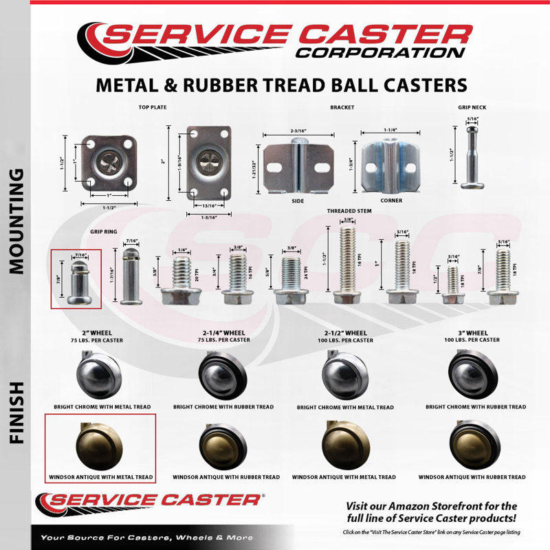 Metal and Rubber Caster