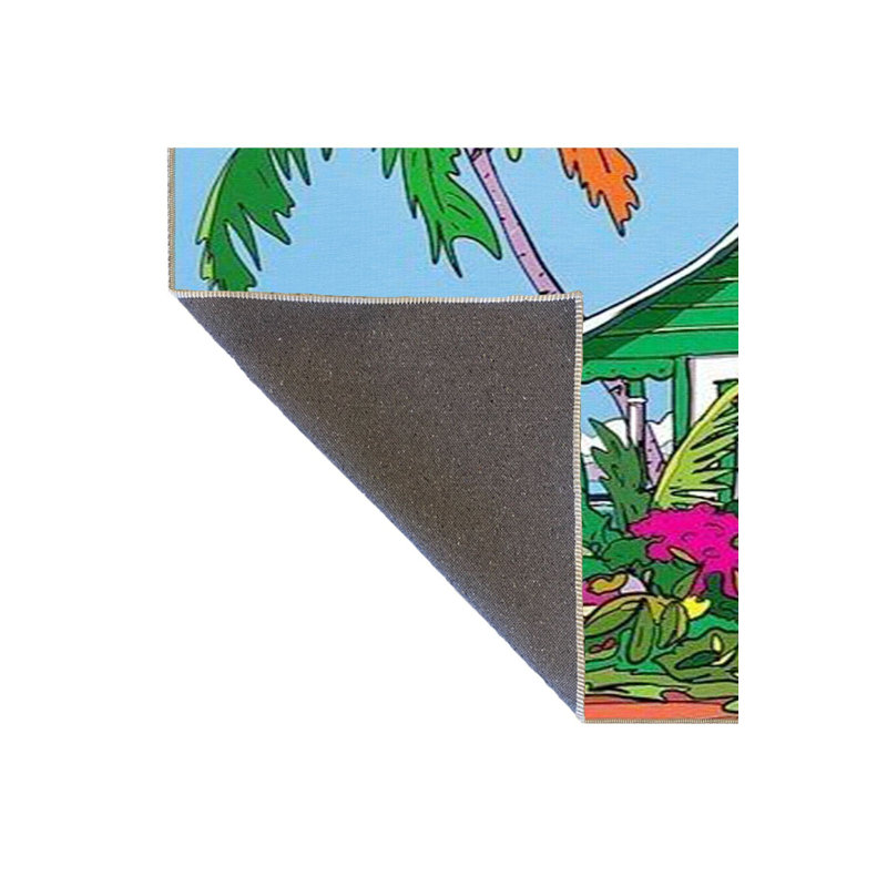 Tapis pastel lavable à la machine, Sous-tapis rectangulaire de 3 pi 3 po x 4 pi 11 po