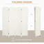 Paravent, paravent pliable 4 panneaux
