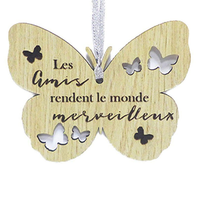 Ornement papillon avec mots