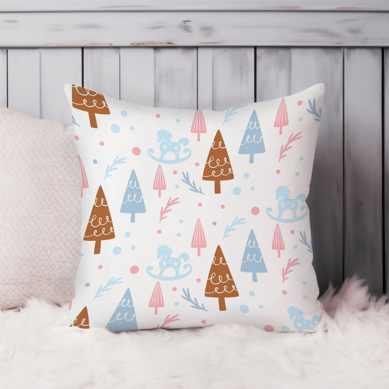 Holiday Christmas Tree Pattern II Modern, 18"H x 18"W