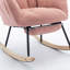 Chaise berçante en tissu avec repose-pieds Teddy-1243860953