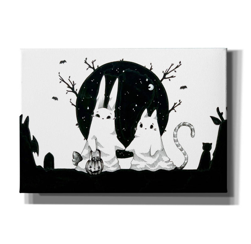 «Sœurs fantômes» par Avery Multe, H 18 po x l 26 po x P 0,75 po