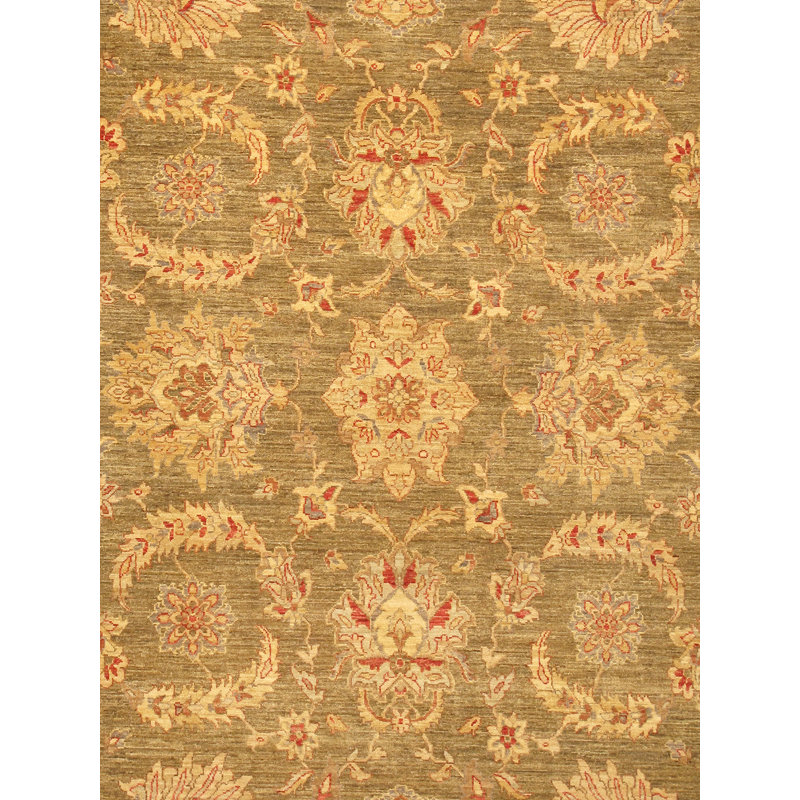Denver Floral Symphony 9'10" Hand-Knotted Blue Wool Square Rug