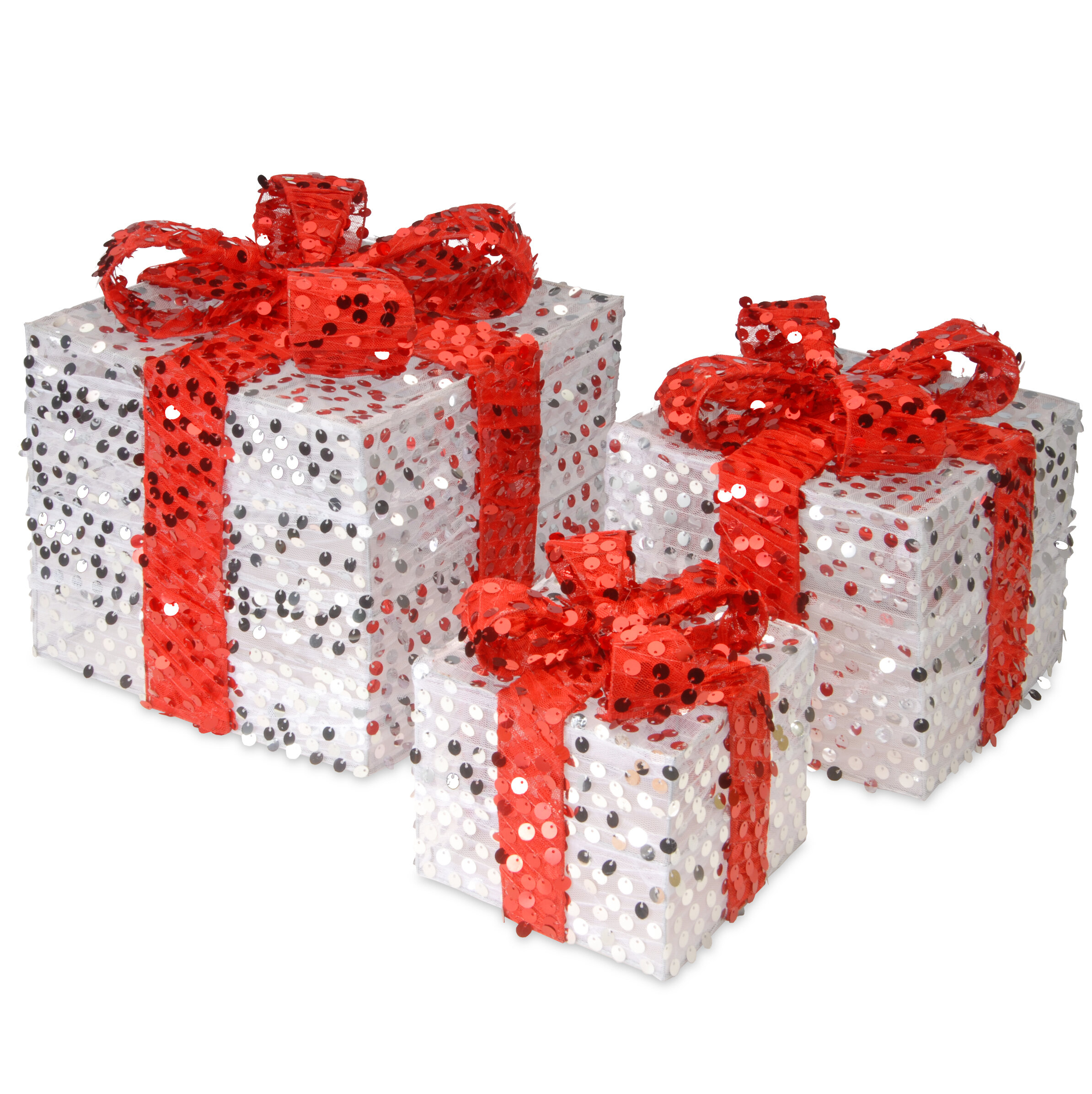 Assorted Glitter Gift Box Set Of 3