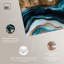 «Teal Tectonic II», art mural géode bleue par -1825766060-1825766073
