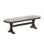Banc de salle à manger rembourré rustique avec design brun contemporain, profondeur de 53,4 po, largeur de 16 po, finition et siège de 18,7 po de hauteur