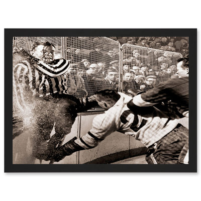 Sport Photo Ice Hockey Slam Howe Hannigan Cool - Single Picture Frame Print