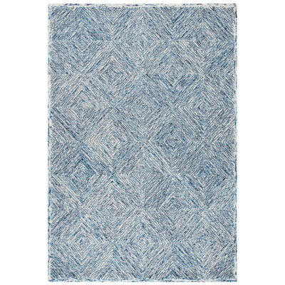 Tapis bleu en laine touffeté à la main Didonato